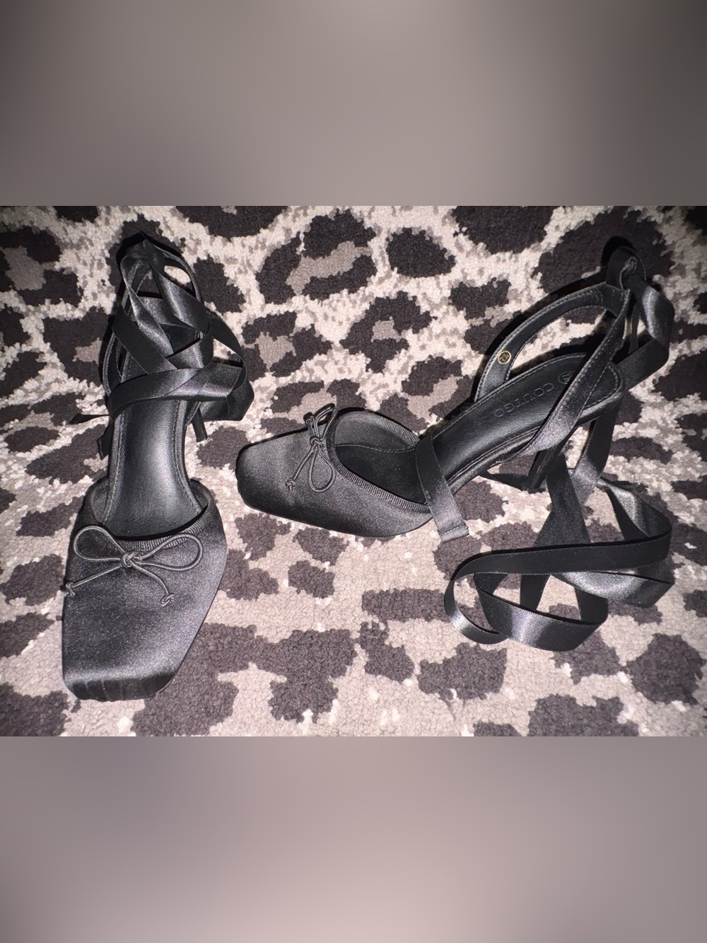 Ballet tie up style heels.